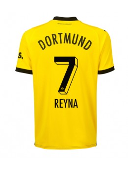 Billige Borussia Dortmund Giovanni Reyna #7 Hjemmedrakt 2023-24 Kortermet